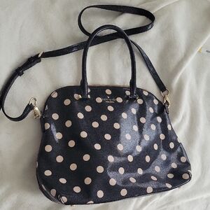 Kate Spade Black and Cream Polka Dot Shoulder Bag